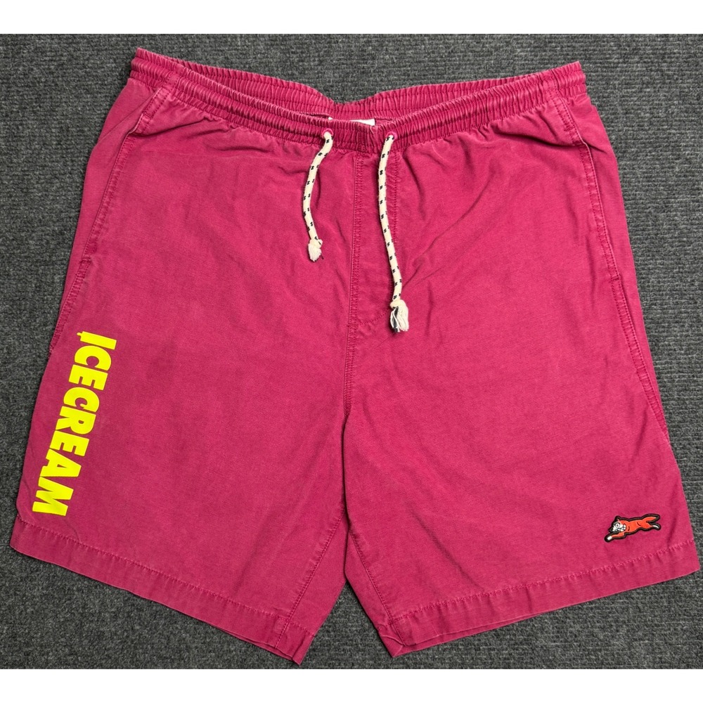 Billionaire Boys Club ICECREAM Almond Shorts Magenta Cotton Linen Mens Large